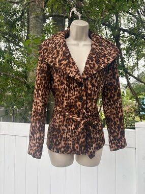 Leopard Print Soft Mini Trench